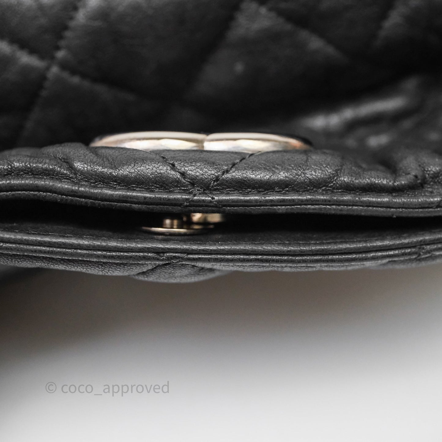 Chanel Chain Around Calfskin Hobo Black Silver Hardware