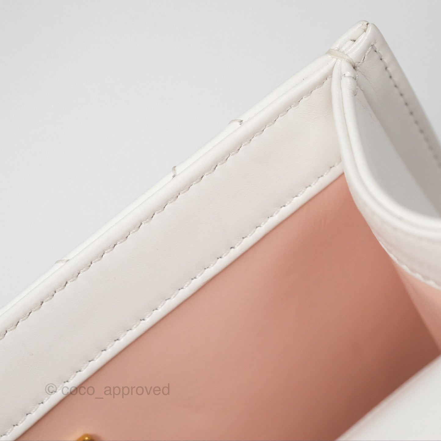 Chanel Quilted Mini Perfect Fit Adjustable White Calfskin Gold Hardware 24C