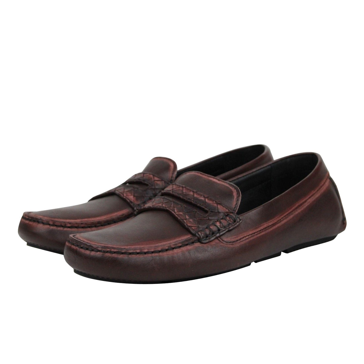 Luxury Bottega Veneta Men's Worn Leather Loafer Shoes (EU /  US)