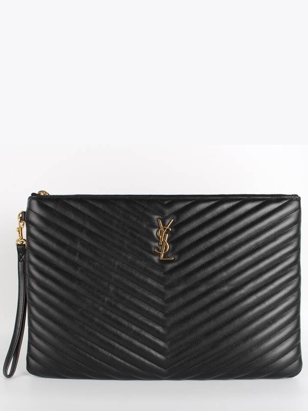 Luxury Saint Laurent Clutch Black L