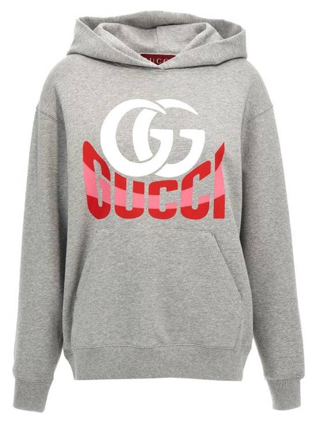 Luxury Gucci Trending 2025 Logo Print Jersey Hoodie Grey