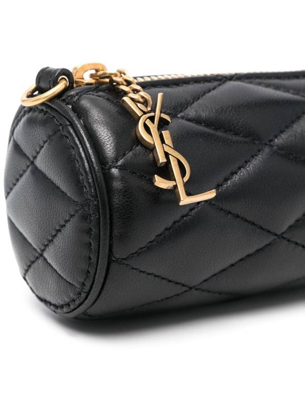 Luxury Saint Laurent Micro Sade Tube Lambskin Shoulder Bag Black