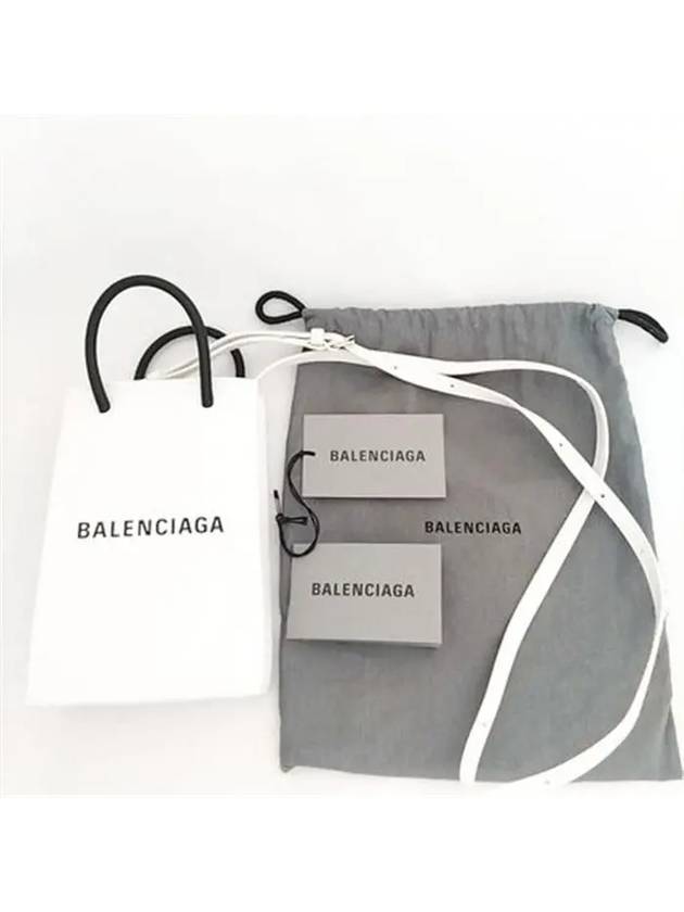 Luxury Balenciaga Logo Leather Phone Holder Mini Bag White