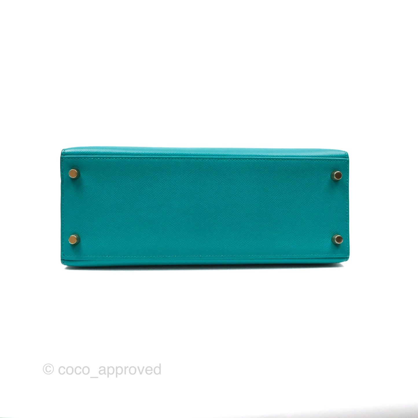 Hermès Sellier Kelly 28 Bleu Paon Epsom Gold Hardware