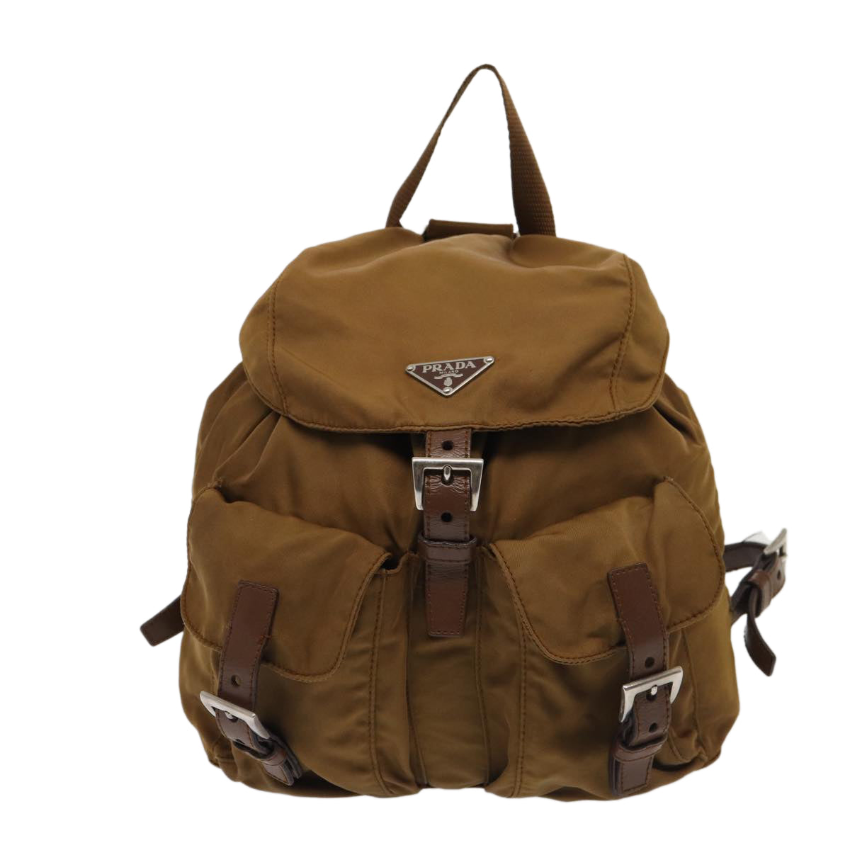 Luxury Prada Backpack Nylon Brown  85057