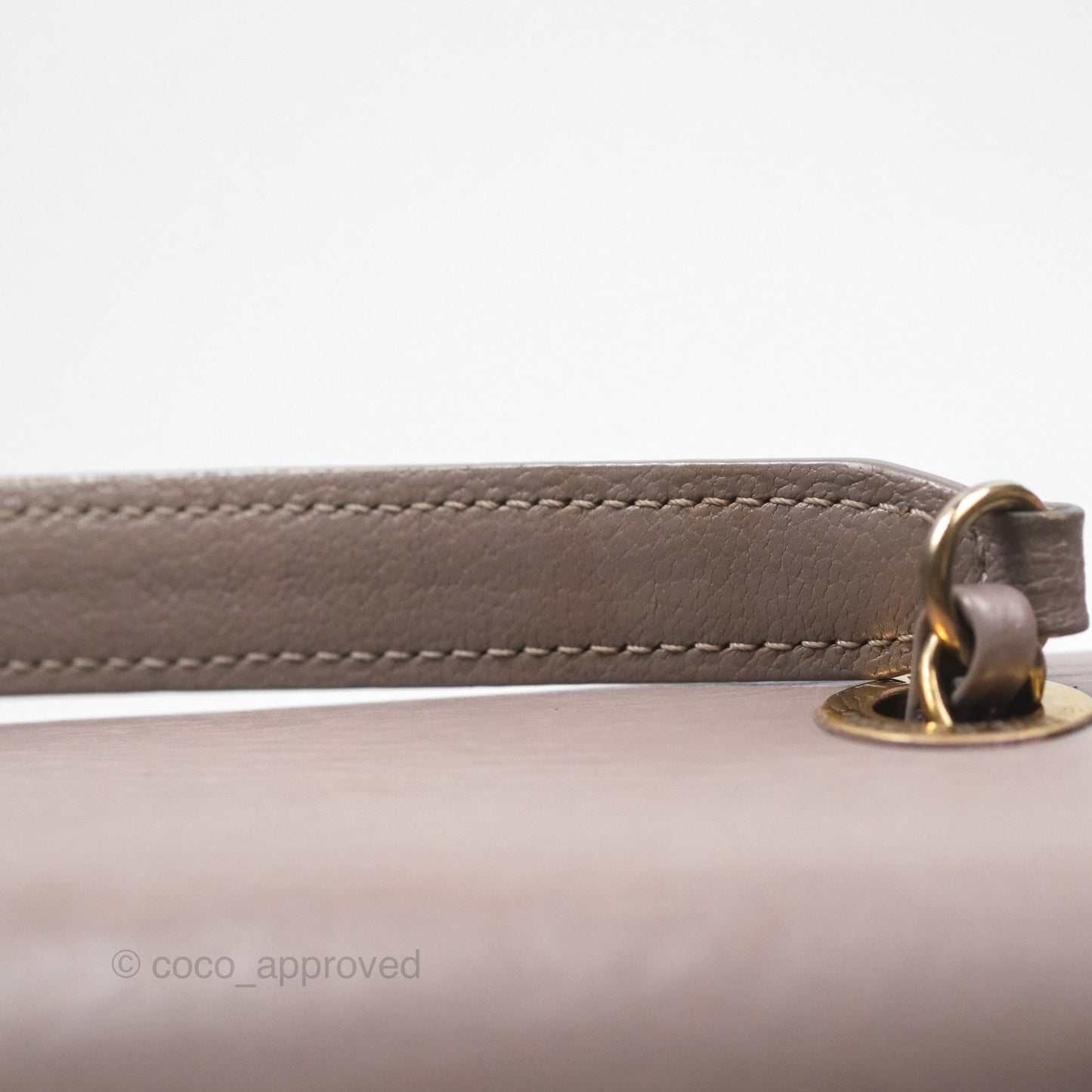 Chanel Coco Curve Flap Burnished Lilac Grey Calfskin Goatskin Antique Gold Hardware