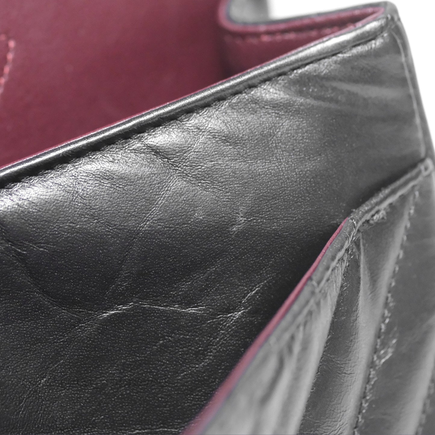 Chanel Reissue 225 Chevron Aged Calfskin So Black