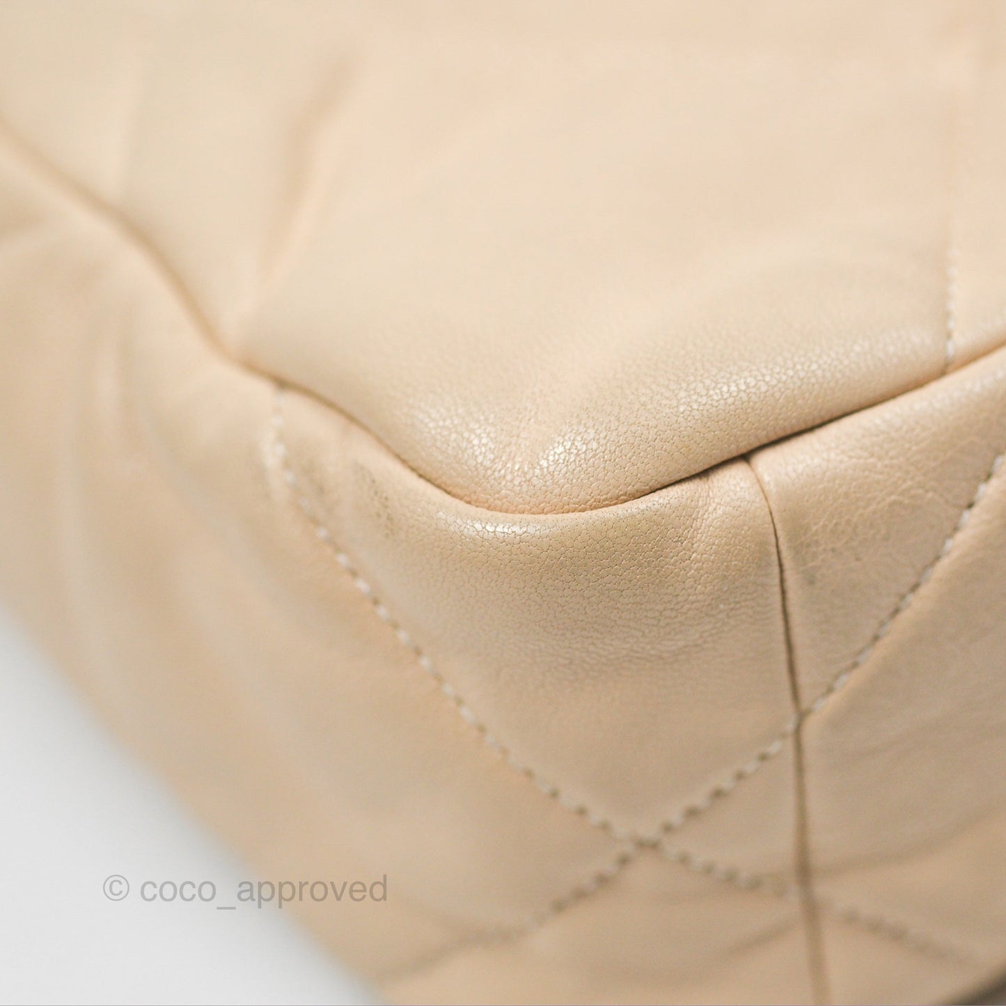 Chanel 19 Small Beige Goatskin Mixed Hardware