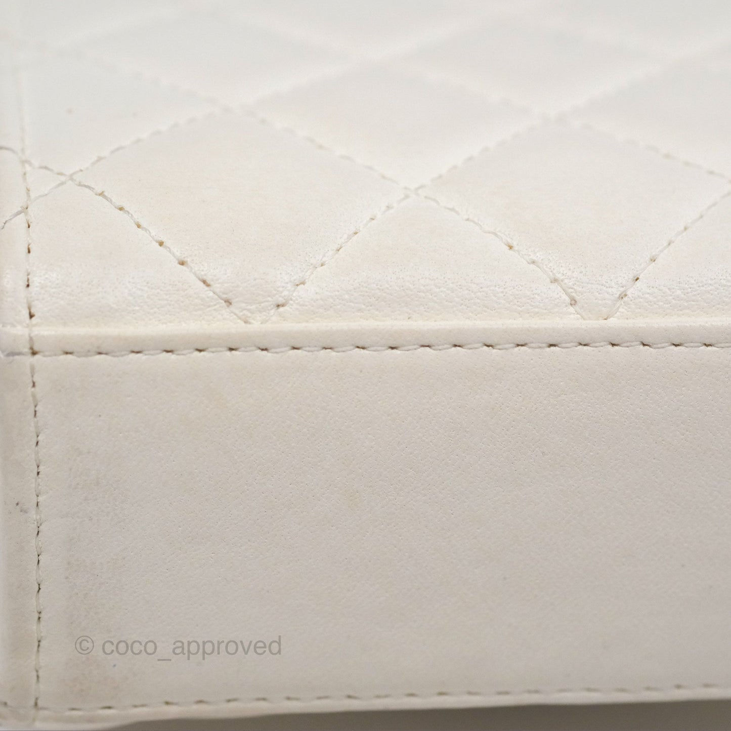 Chanel Mini Quilted Trendy CC Clutch With Chain White Lambskin Rose Gold Hardware