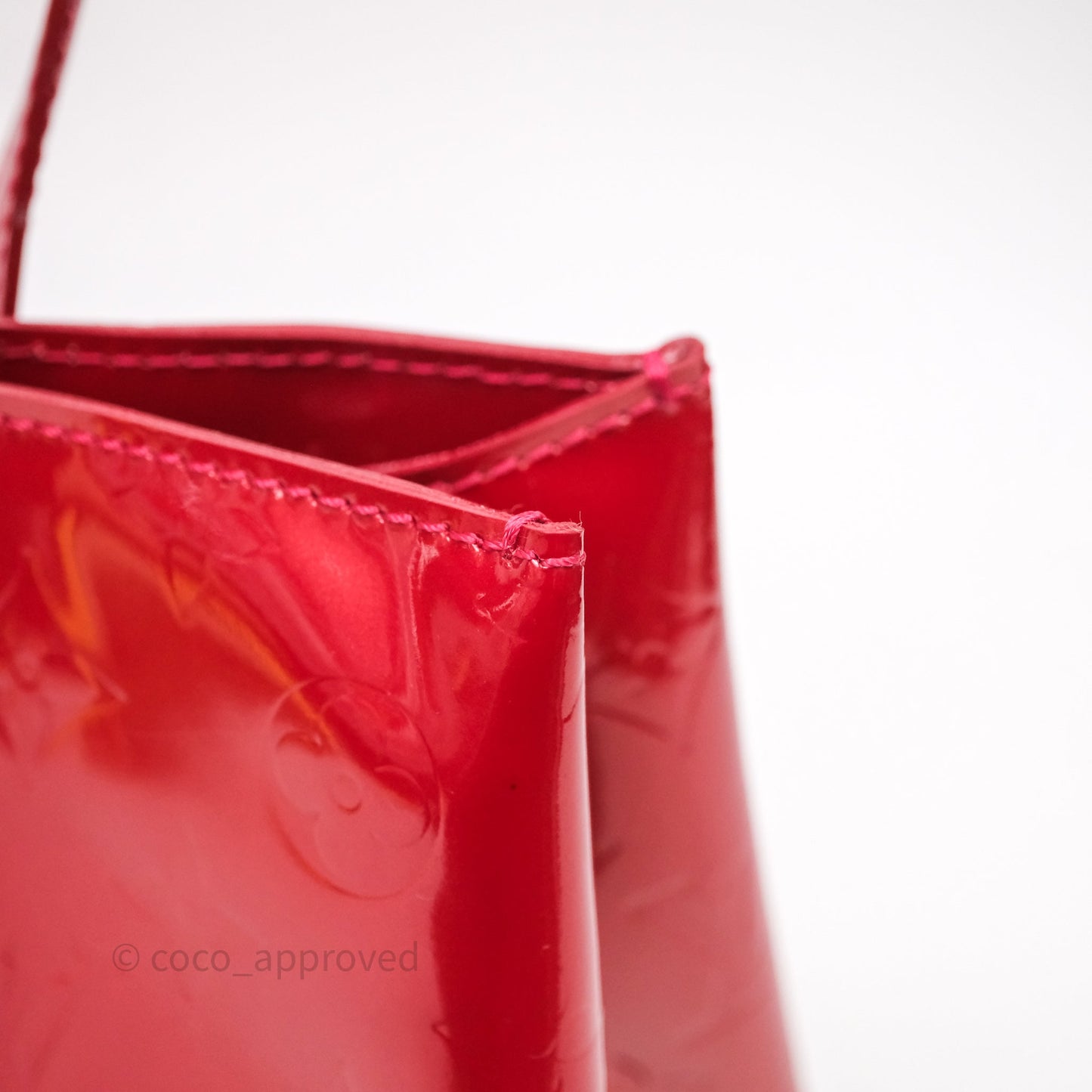 Louis Vuitton Vernis Wilshire Monogram Tote Bag Red