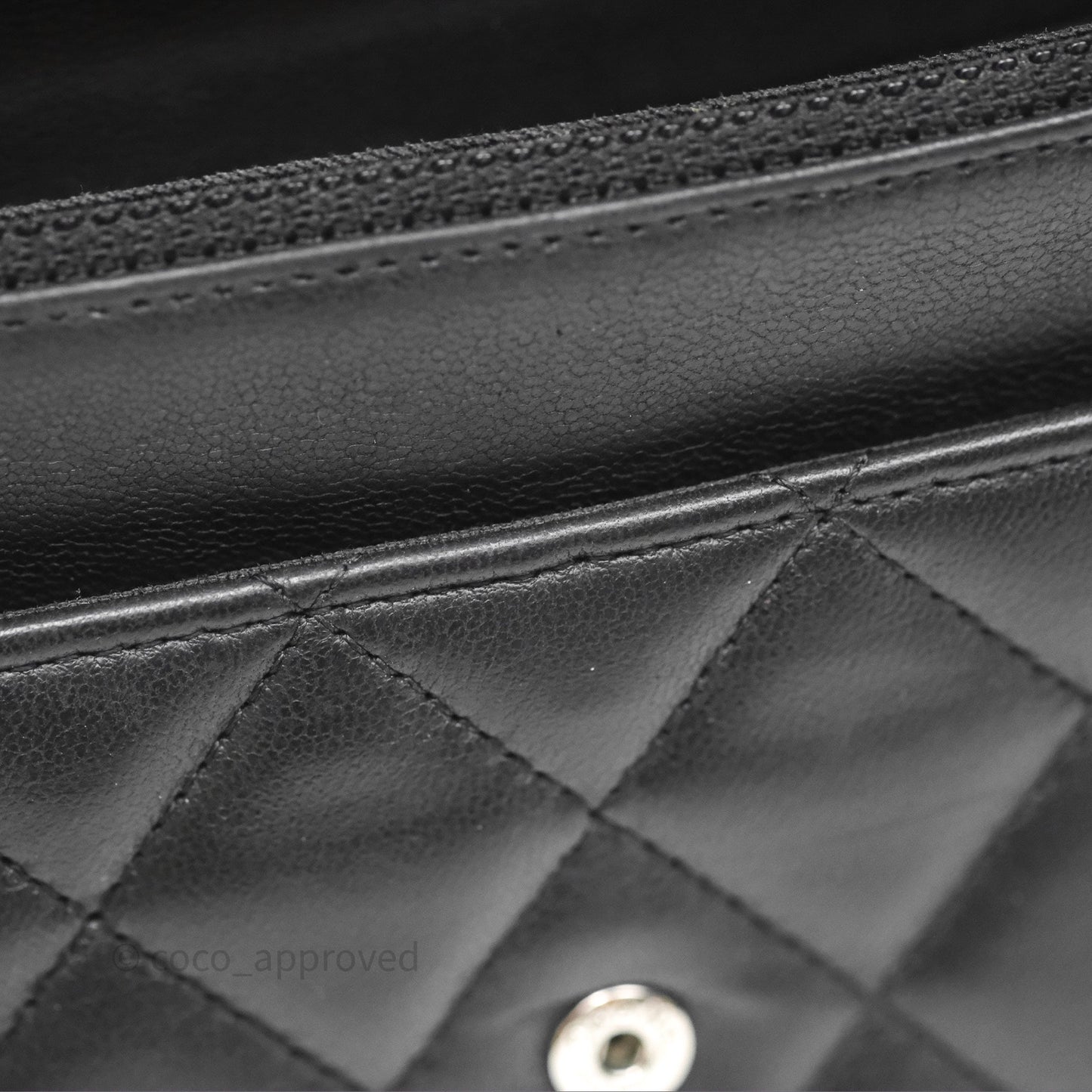 Chanel Quilted WOC Black Lambskin Silver Hardware