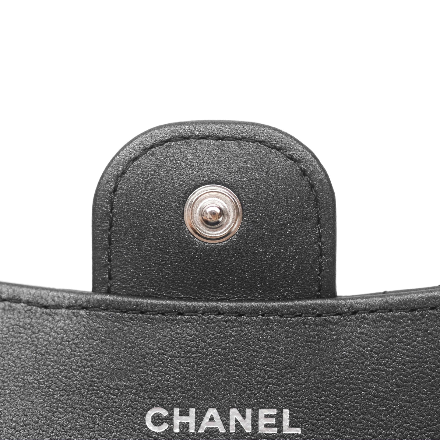 Chanel Classic Flap Card Holder Quilted Iridescent So Black