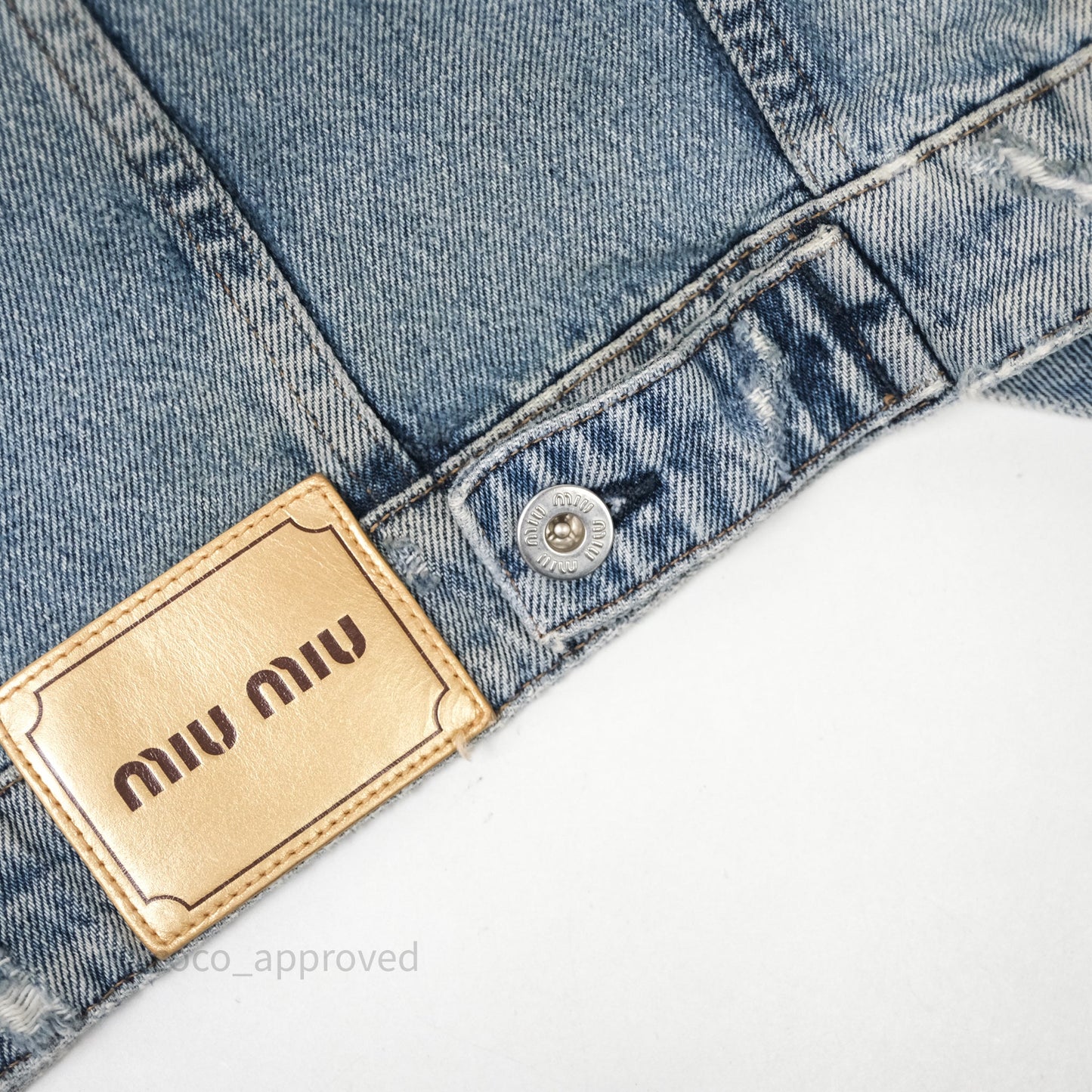 Miu Miu Crystals Denim Jacket Size 36