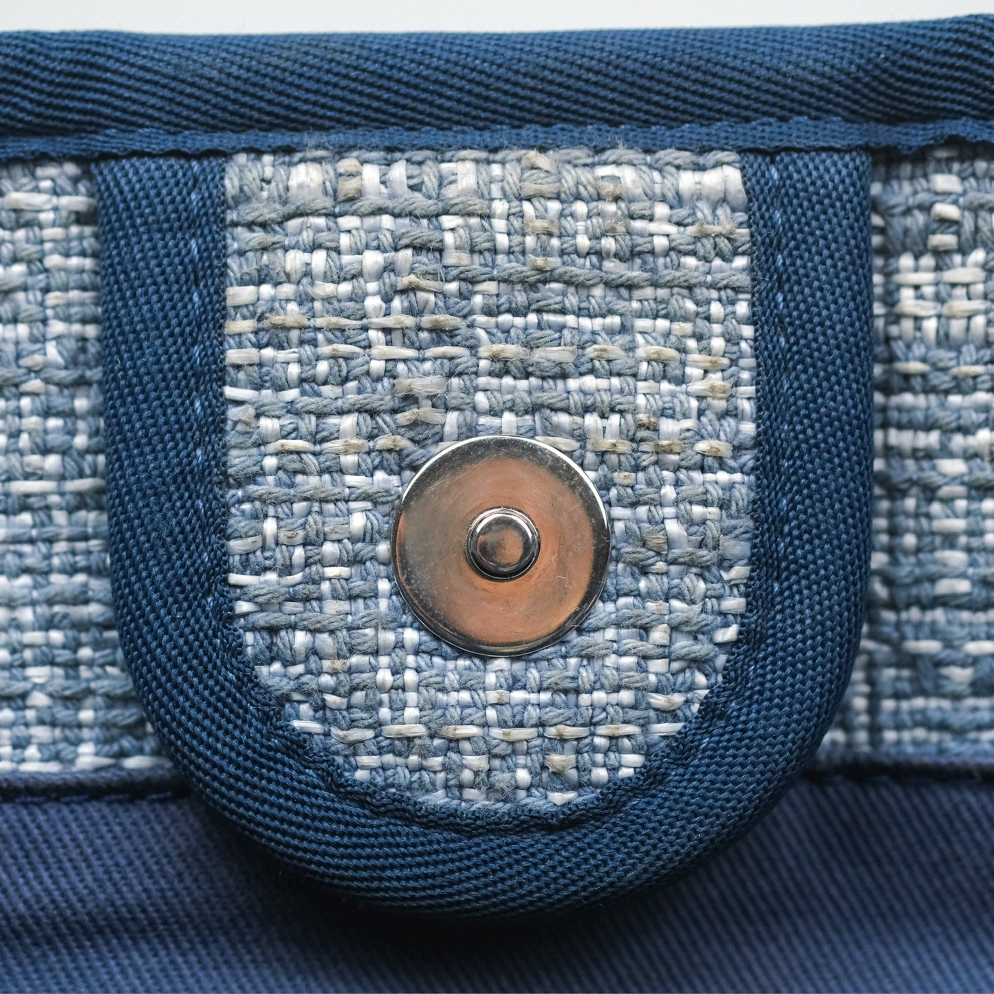Chanel Medium Deauville Tote Blue Canvas