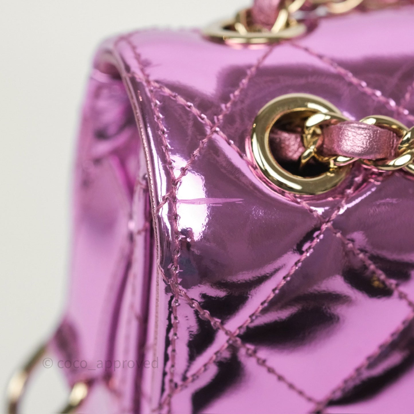 Chanel Hollywood Boulevard Flap with Star Coin Purse Lilac Pink Metallic Mirror Calfskin 24C