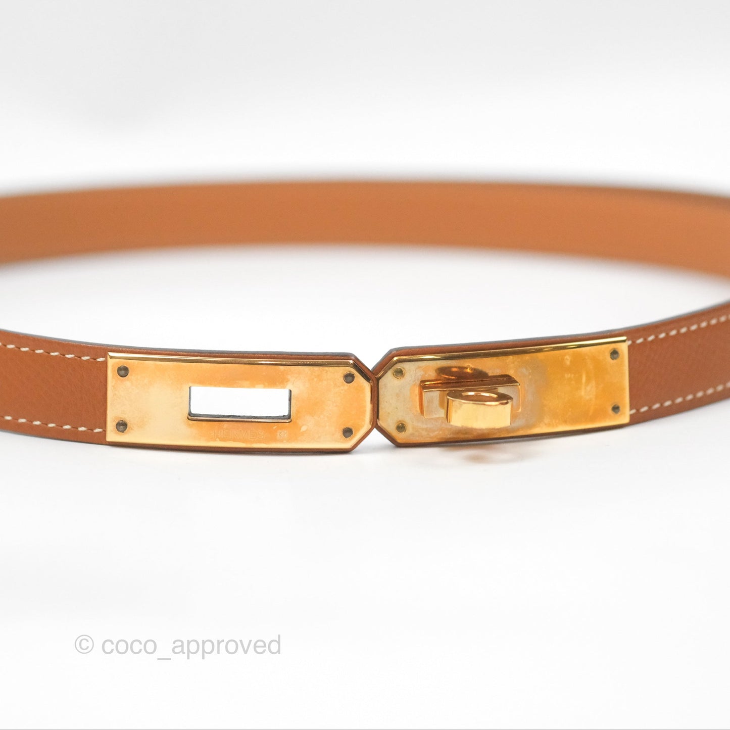 Hermès Kelly Buckle Belt Gold Epsom Gold Hardware
