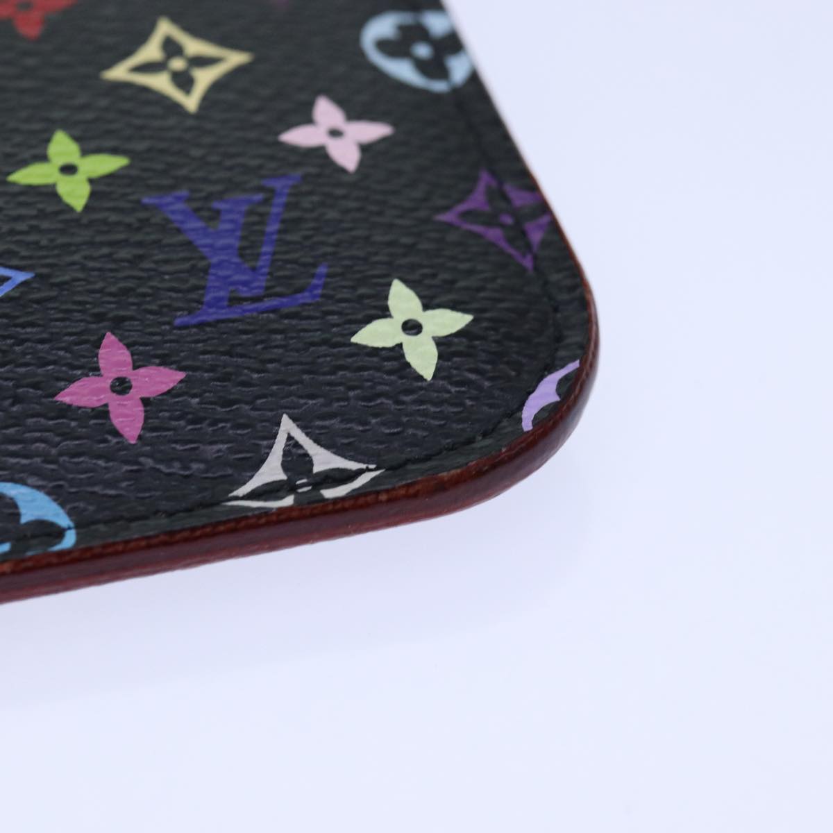LOUIS VUITTON Multicolor Pochette ClesNM Coin Purse Black M60279 LV 85188