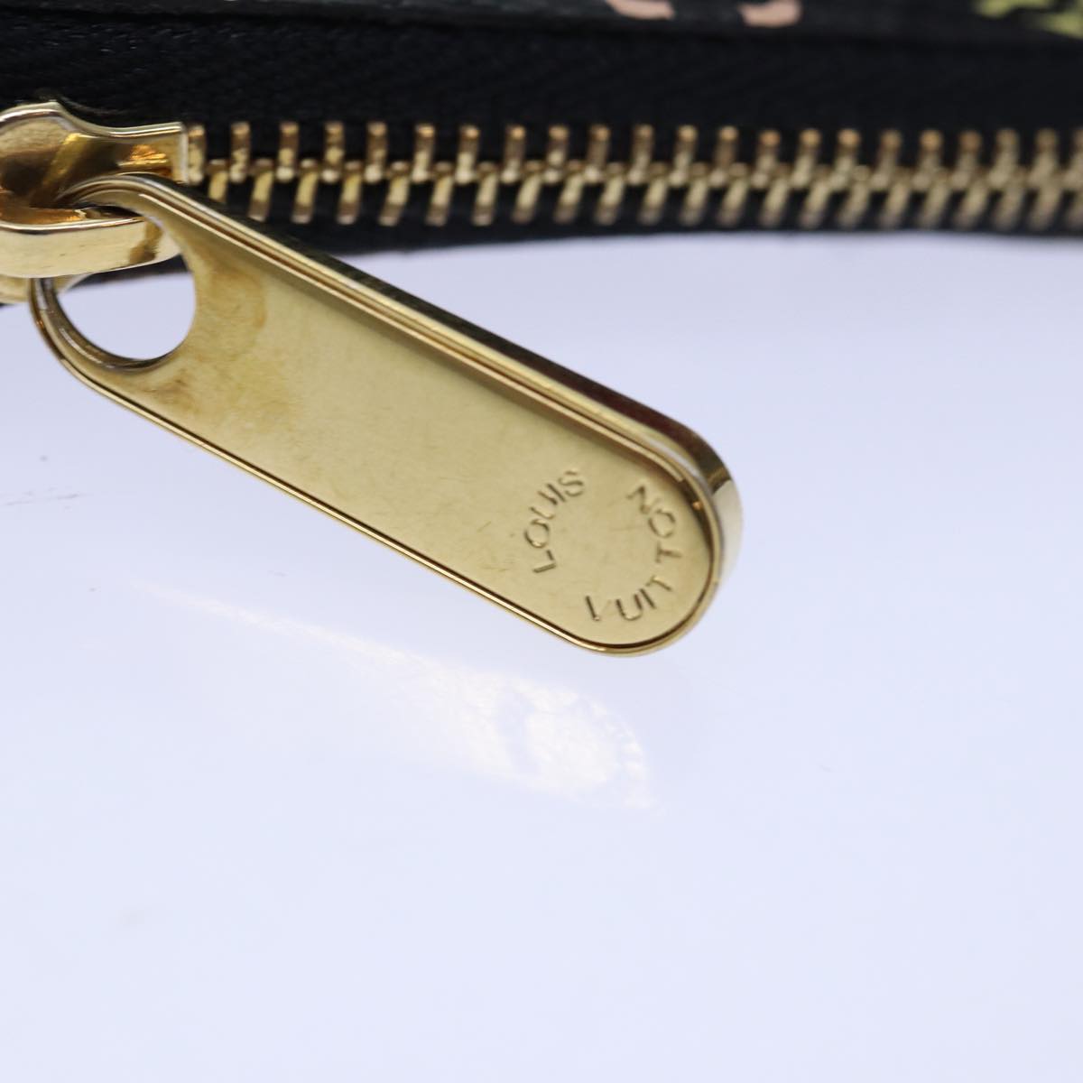 LOUIS VUITTON Multicolor Pochette ClesNM Coin Purse Black M60279 LV 85188