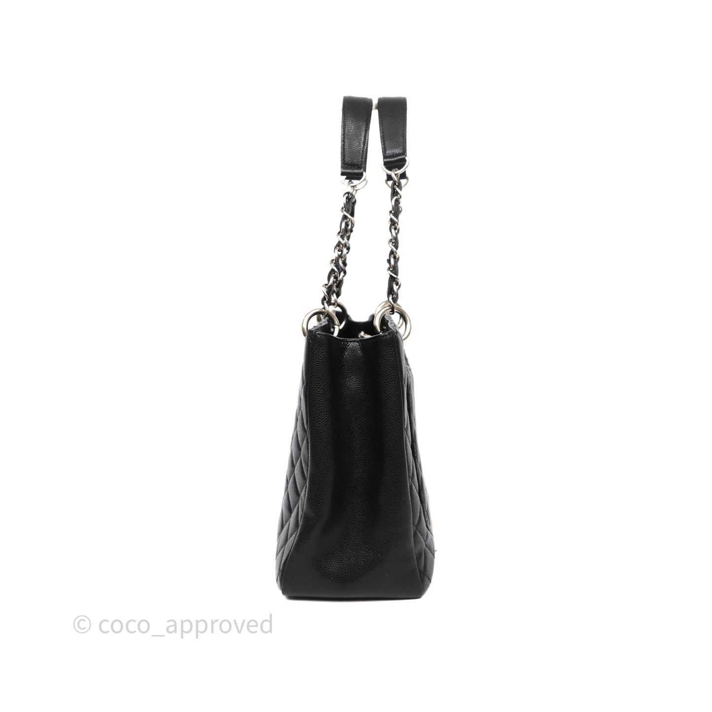 Chanel GST Black Caviar Silver Hardware
