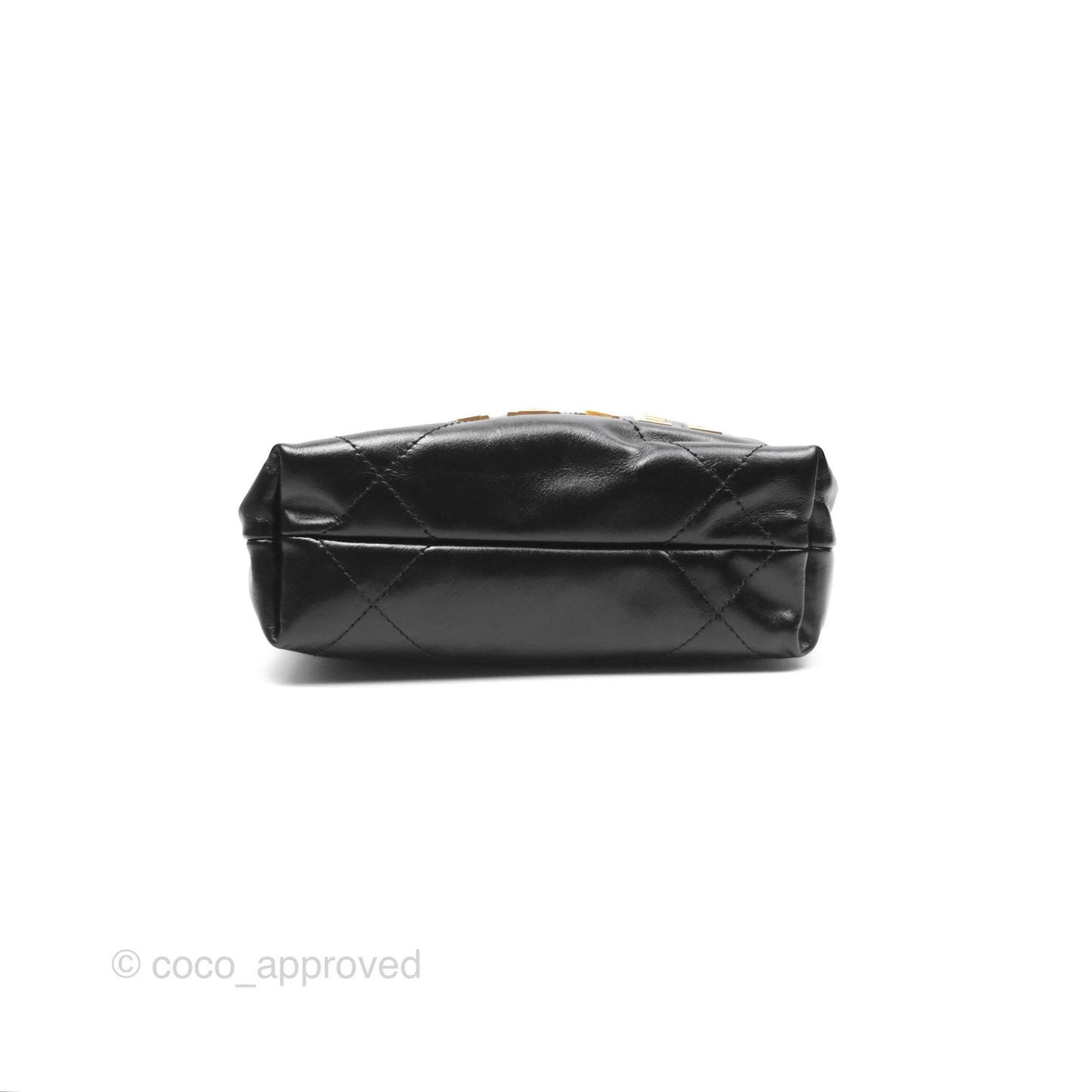 Chanel 22 Mini Bag Black Crumpled Calfskin