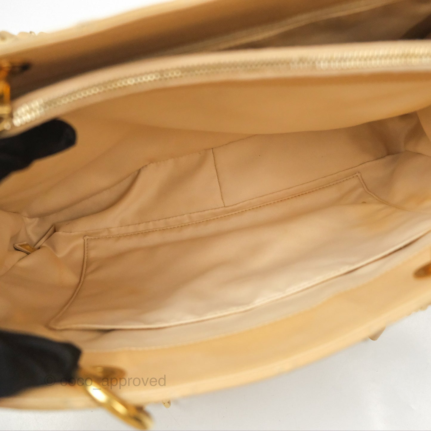 Chanel GST Beige Caviar Gold Hardware