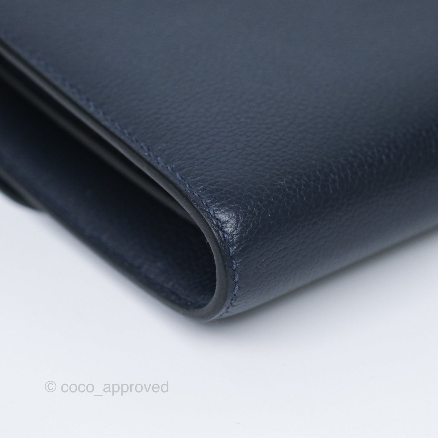 Hermès Constance Long To Go Wallet Blue Nuit 2Z Evercolor Gold Hardware