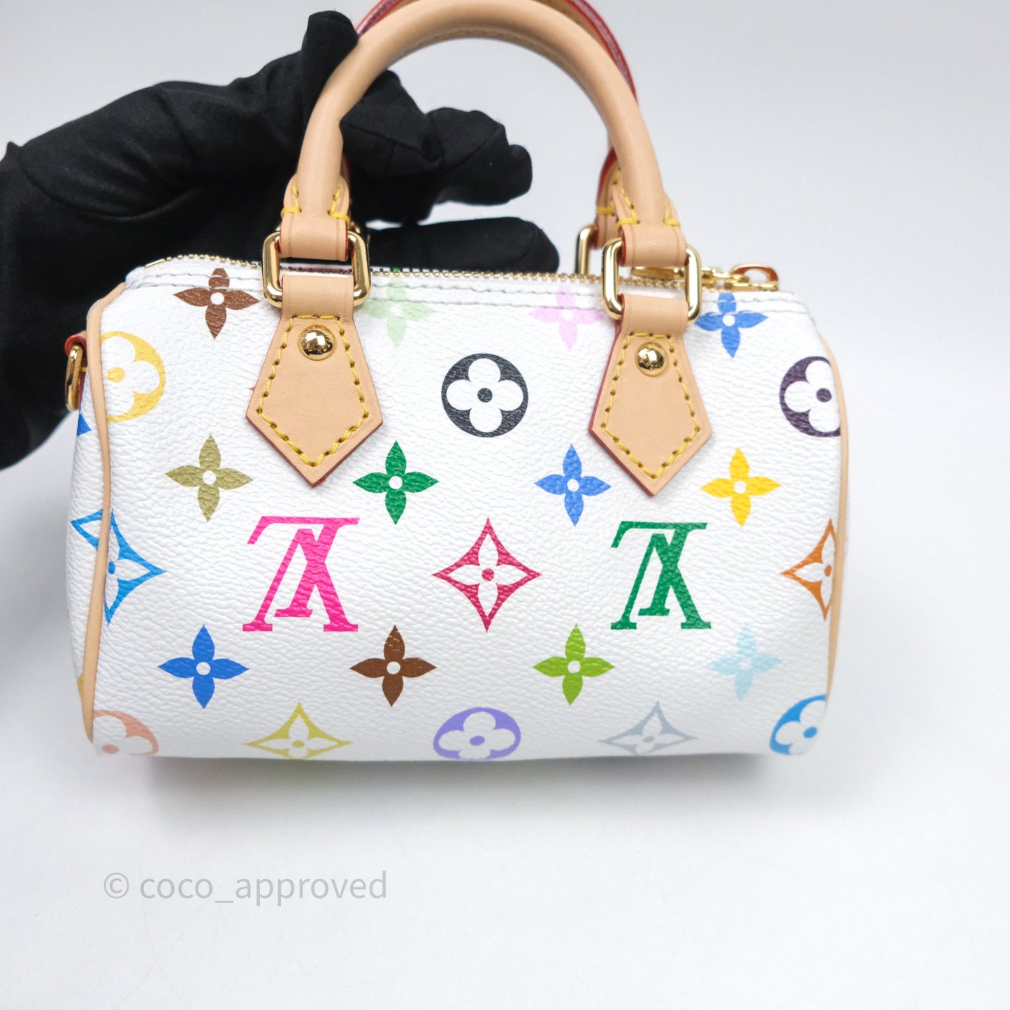 LV x TM Speedy Nano Speedy Multicolore Blanc Monogram Canvas