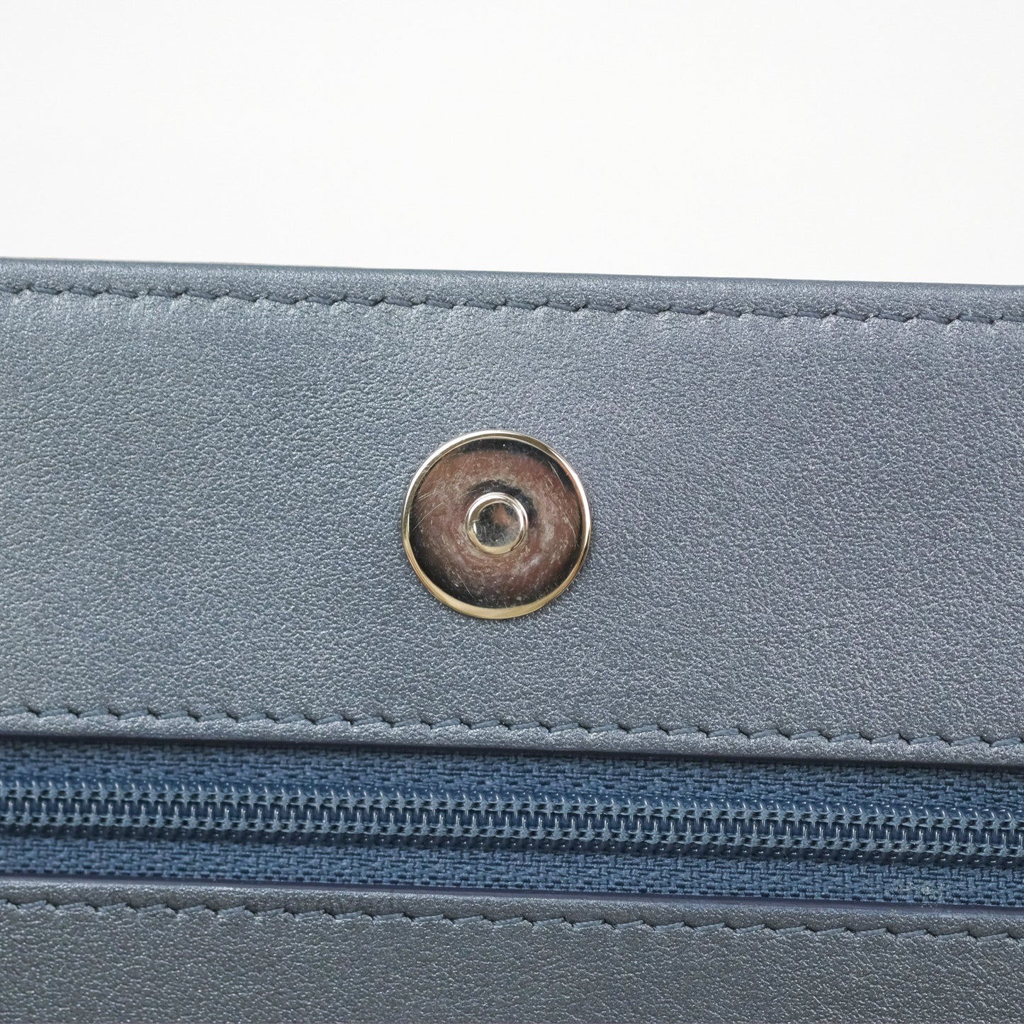 Chanel Camellia Wallet on Chain WOC Iridescent Navy Calfskin Silver Hardware