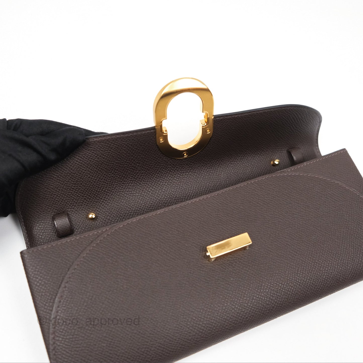 Hermès Maillon To Go Epsom Ebene 46 Gold Hardware