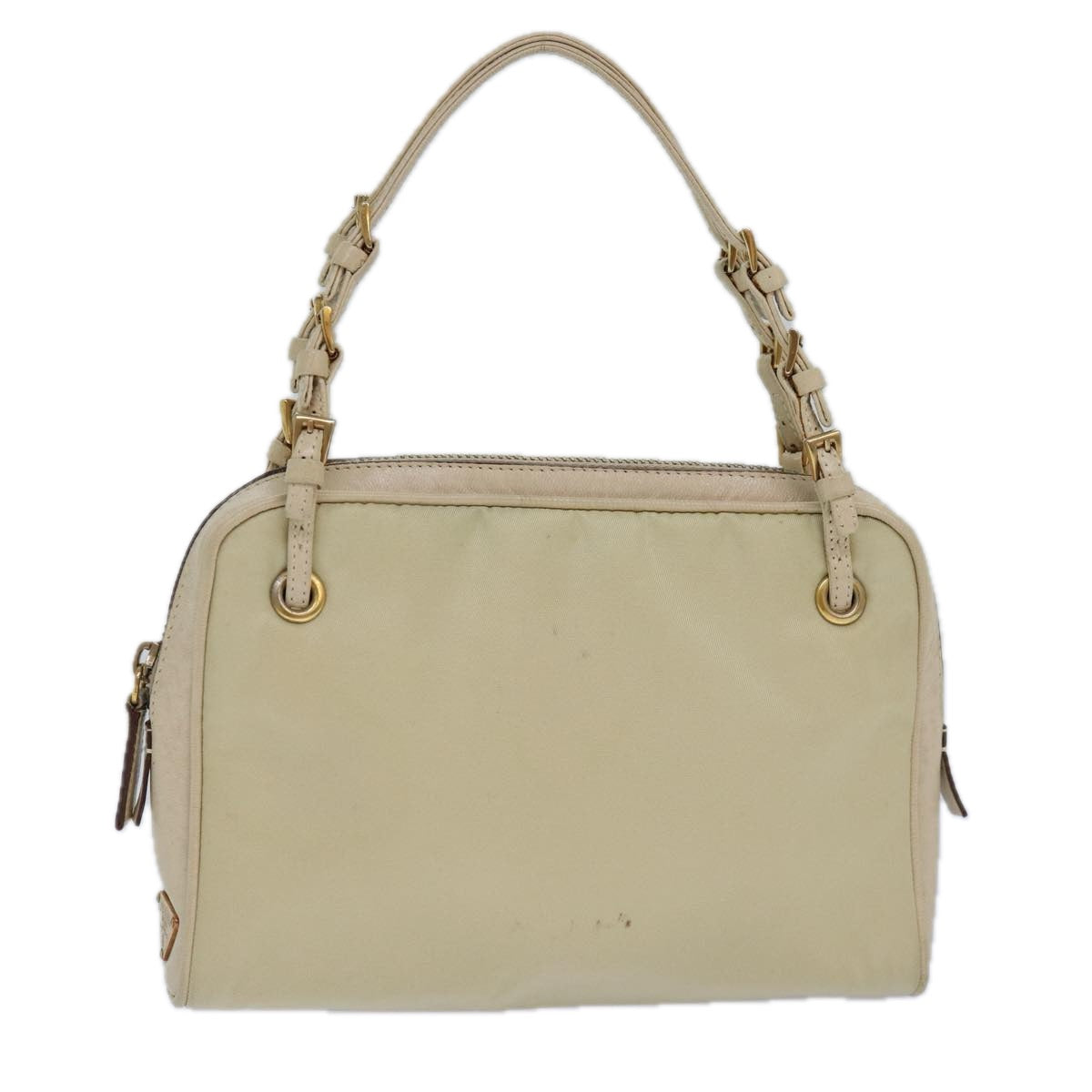 Luxury Prada Hand Bag Nylon Gold Beige  85224