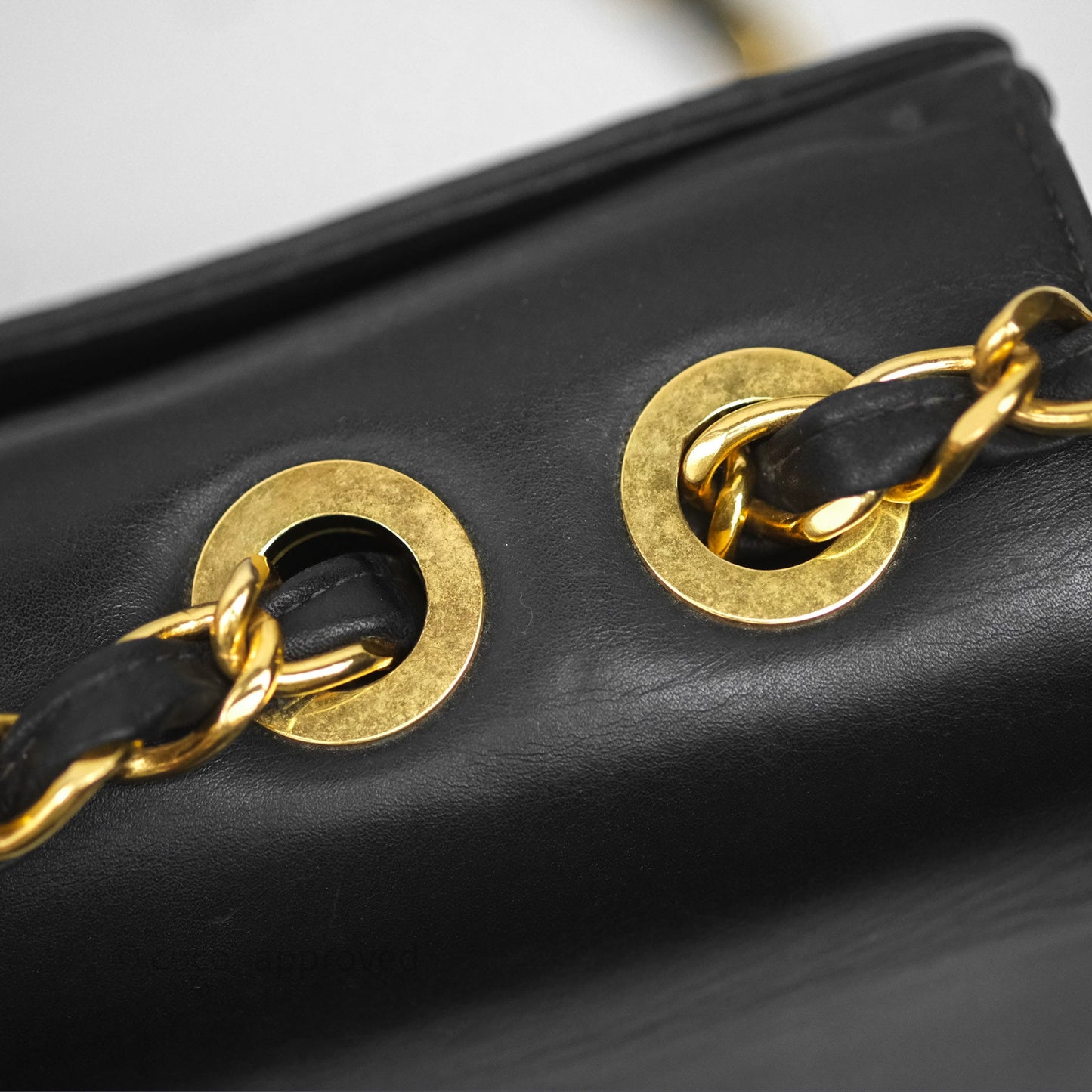 Chanel Vintage Maxi Quilted CC Flap Bag Black Lambskin Gold Hardware
