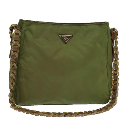 Luxury Prada Shoulder Bag Nylon Khaki  85288