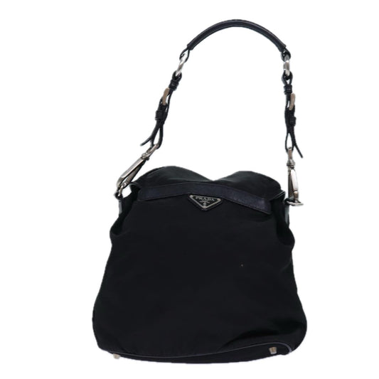 Luxury Prada Backpack Nylon Black Silver  85289