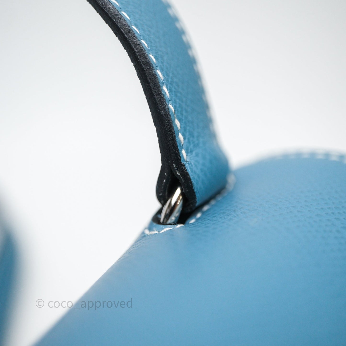 Hermès Della Cavalleria Mini II Bag 18 New Bleu Jean 75 Epsom Palladium Hardware