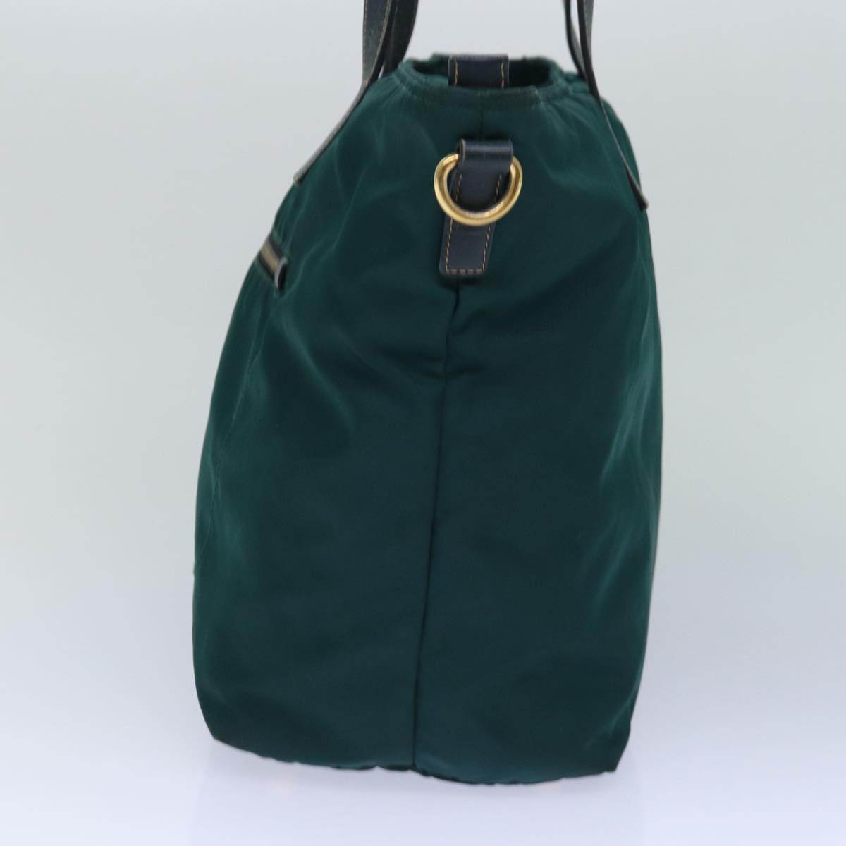 Luxury Prada Tote Bag Nylon 2way Khaki Gold  85294