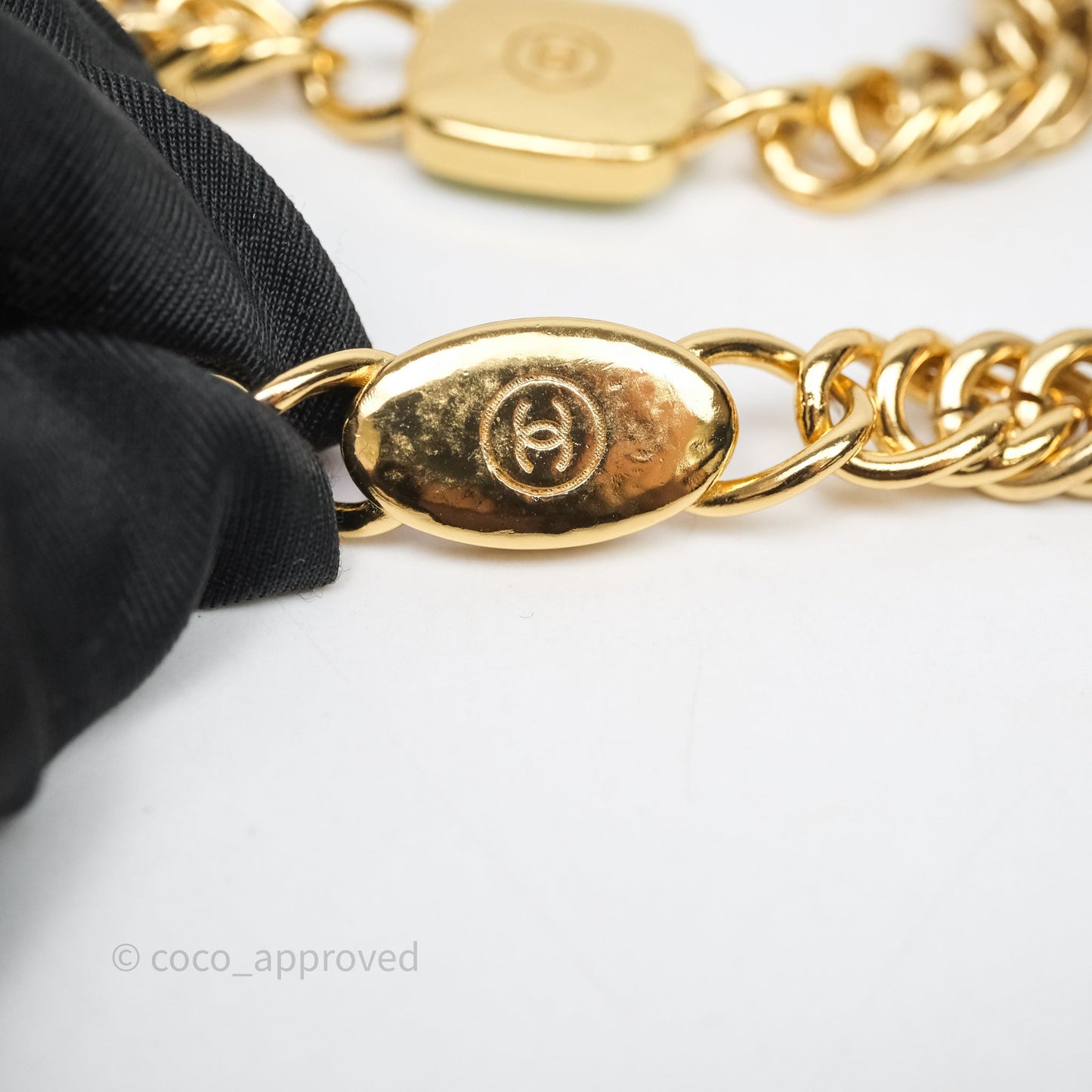 Chanel Coco Chain Vanity Blue Lambskin Gold Hardware