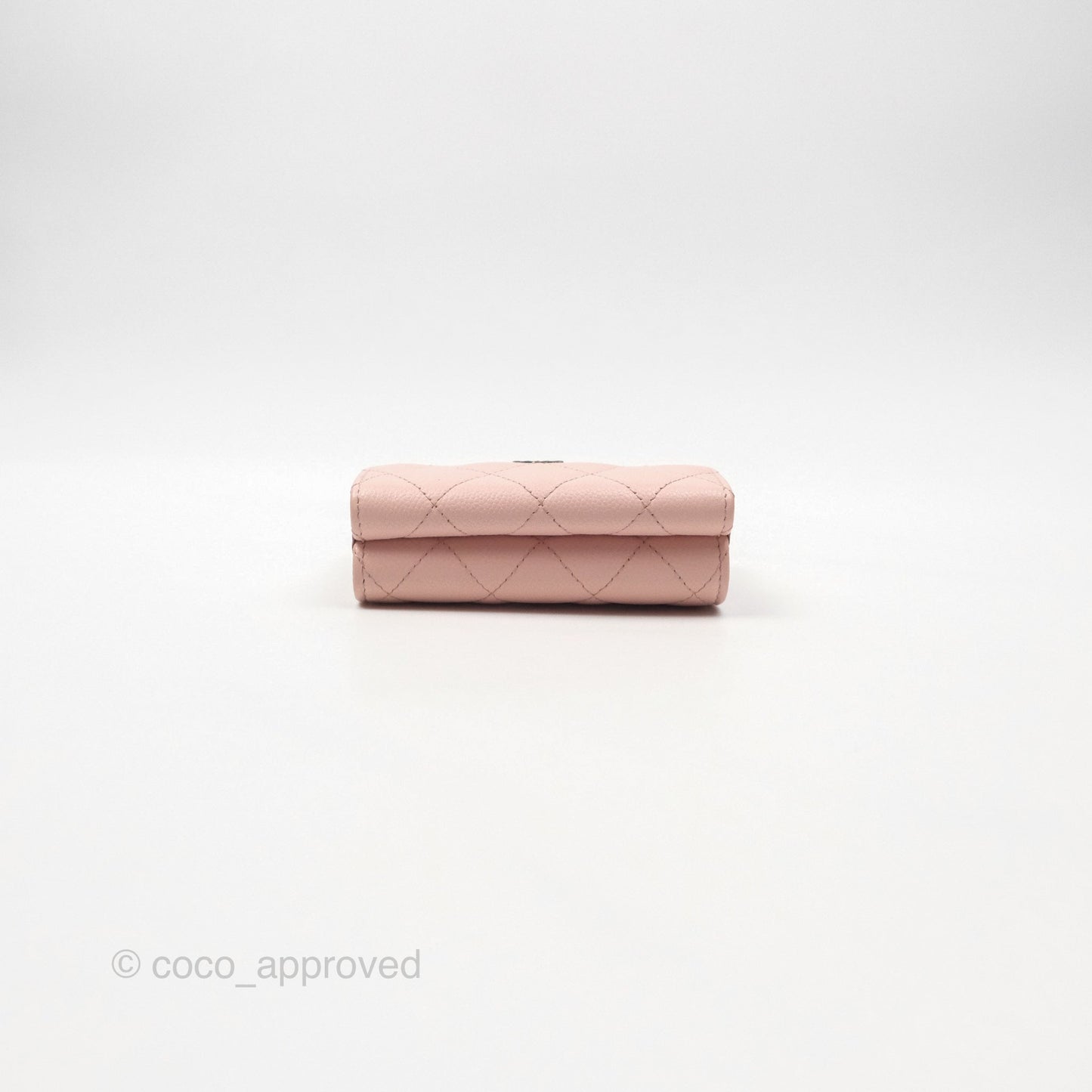 Chanel Quilted Small Classic Flap Trifold Wallet Pink Caviar Gold Hardware