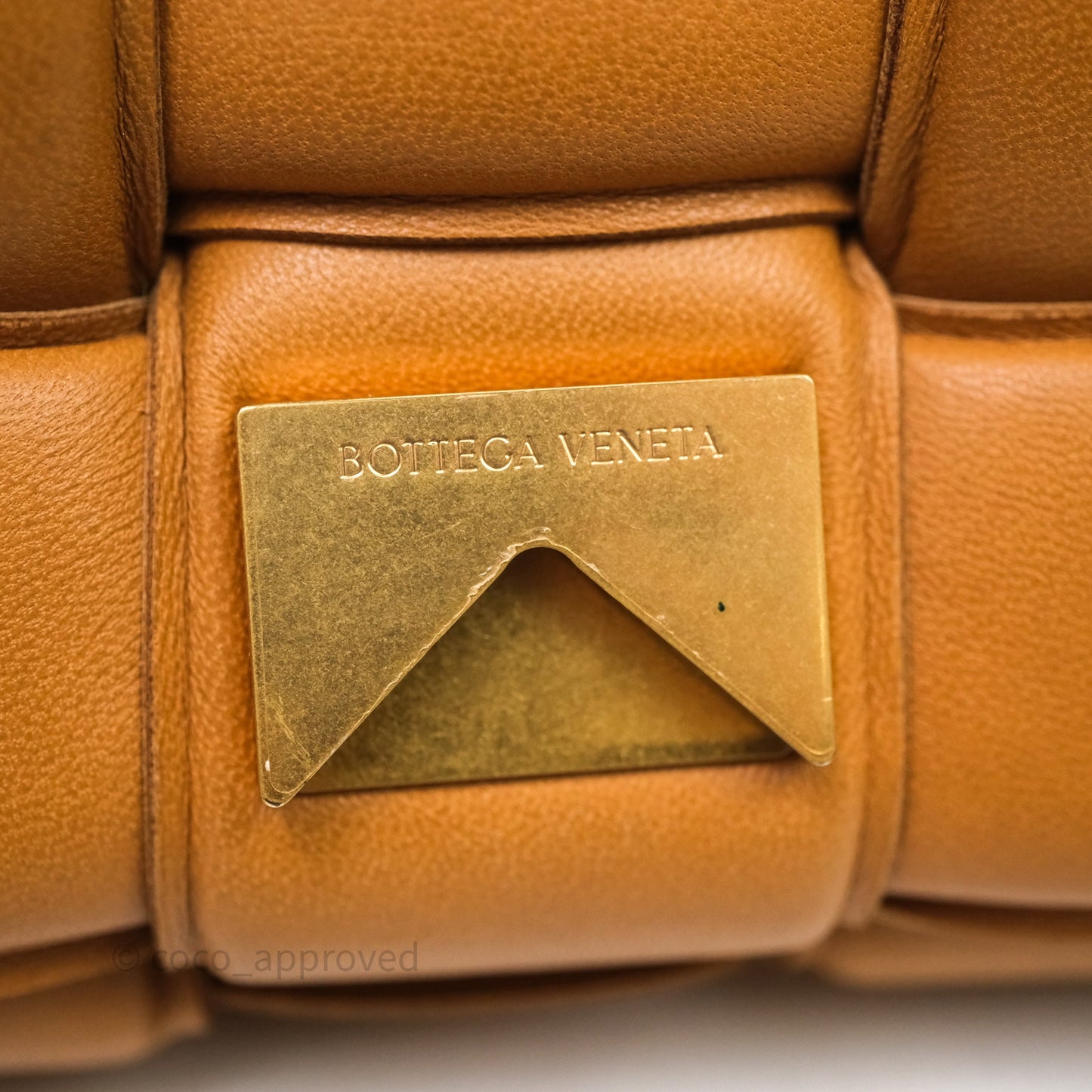 Bottega Veneta Padded Cassette Camel Lambskin