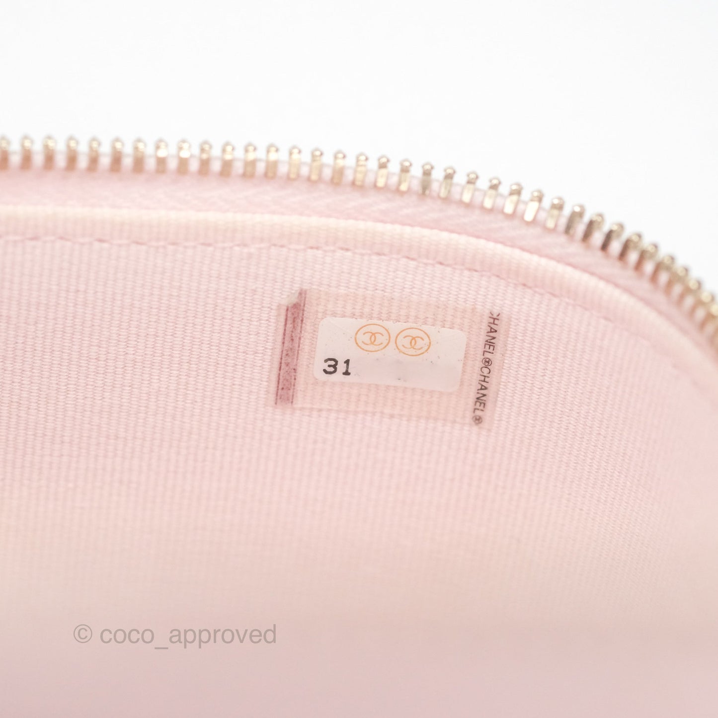Chanel Vanity Rectangular Top Handle Light Pink Lambskin Gold Hardware