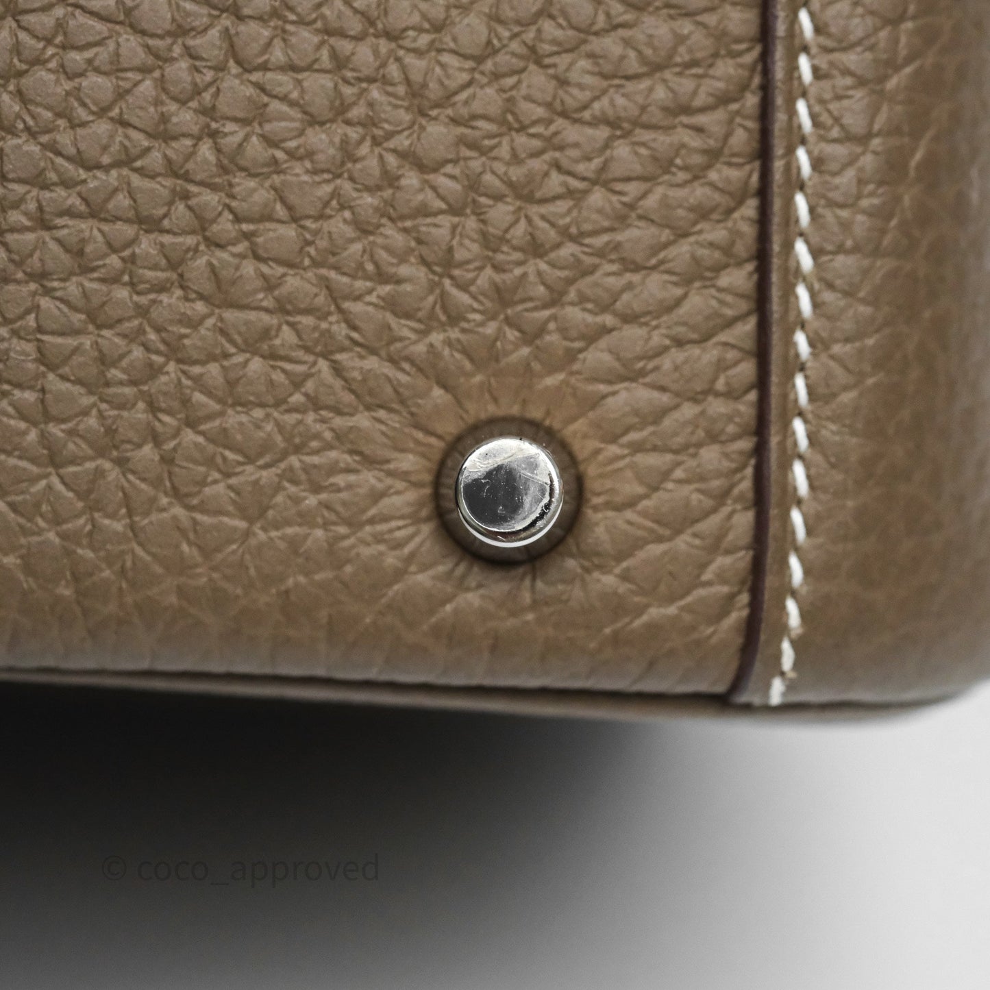 Hermès Mini Lindy 20 Etoupe 18 Clemence Palladium Hardware