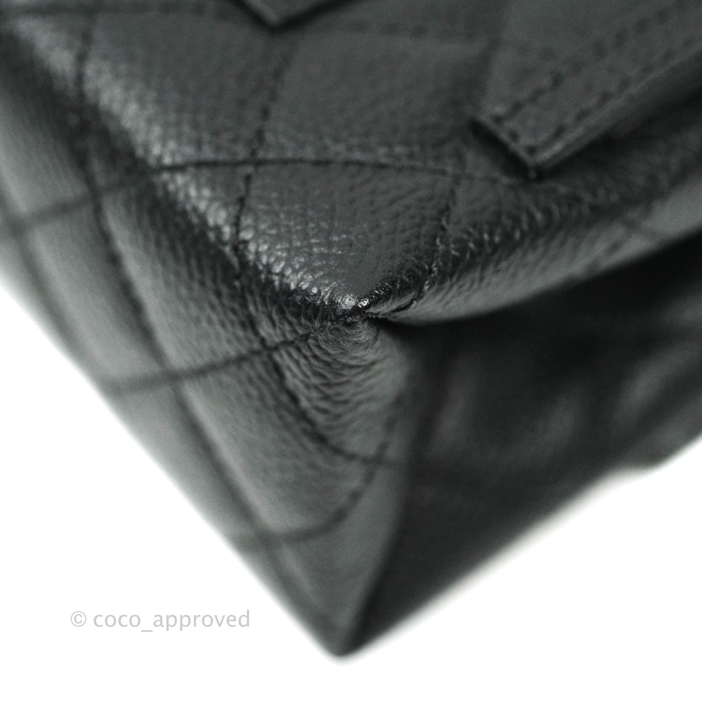 Chanel Reissue Quilted Caviar Belt Bag Black Silver Hardware