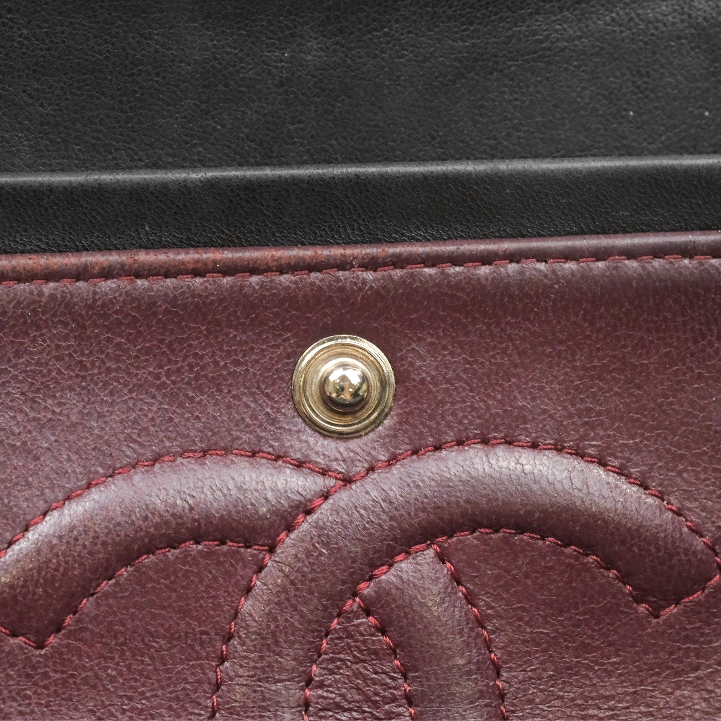 Chanel Classic M/L Medium Flap Quilted Black Lambskin Silver Hardware