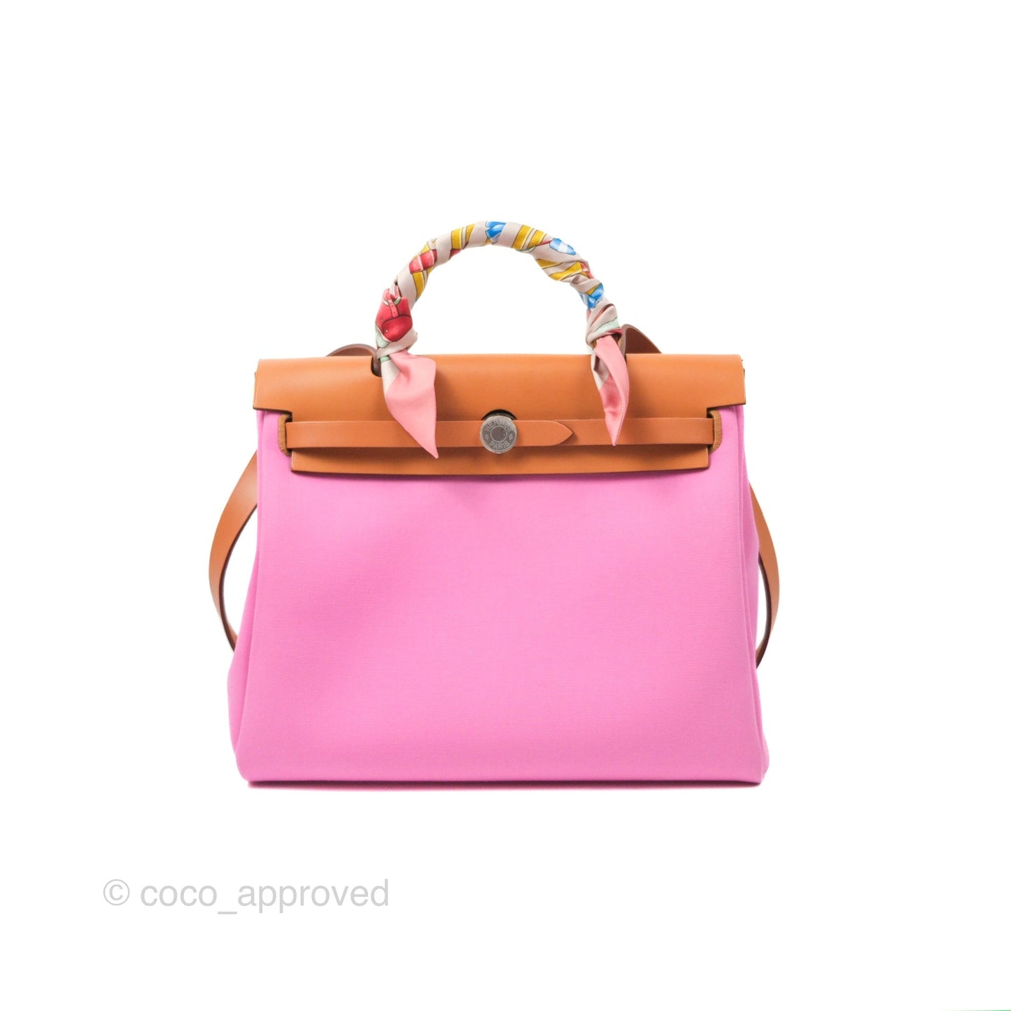 Hermès Herbag Zip 31 Retourne Rose Bubblegum Rubis Nature Canvas Palladium Hardware