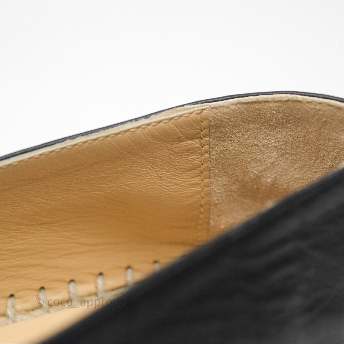 Chanel Espadrille Black Leather Size 40