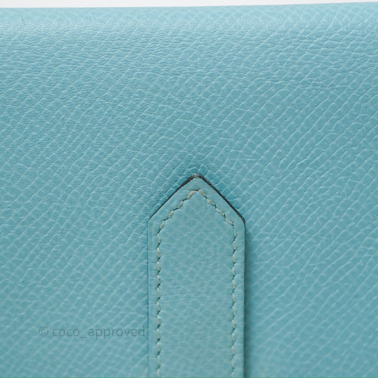 Hermès Bearn Long Wallet Bleu Atoll 3P Epsom Gold Hardware