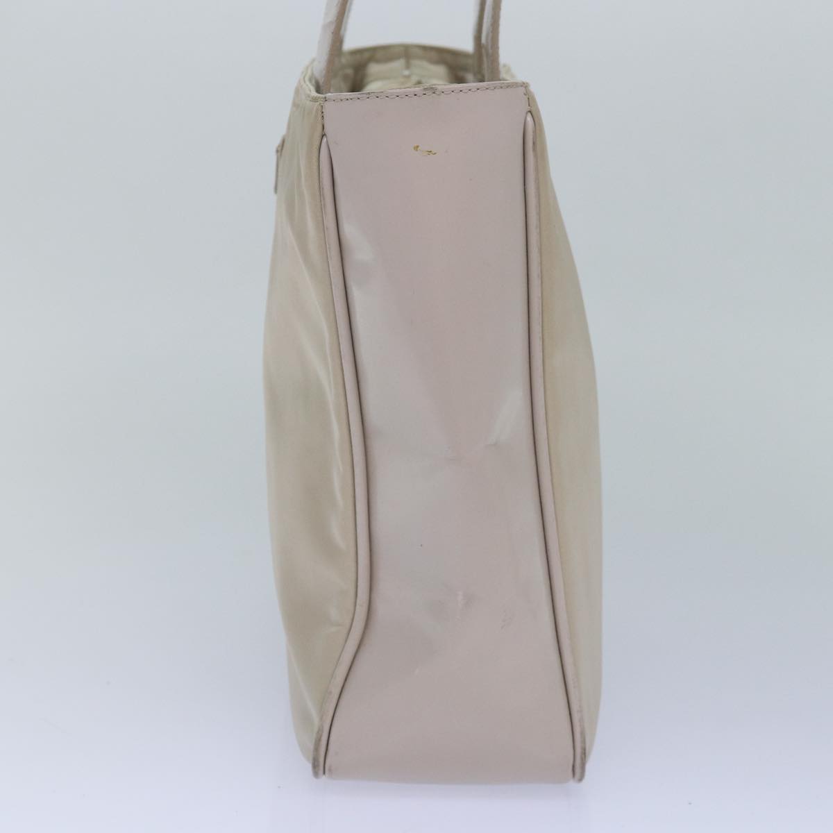 Luxury Prada Tote Bag Enamel nylon Silver White  85365