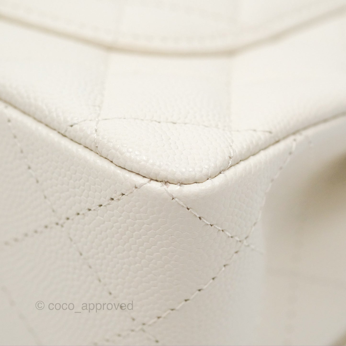 Chanel Small Classic Quilted Flap Light Ivory Caviar Gold Hardware