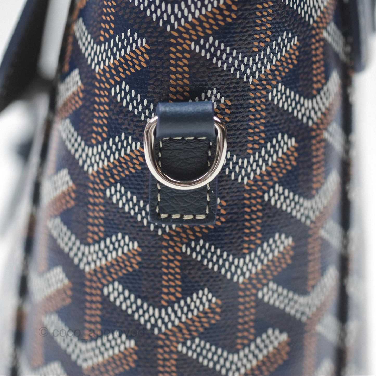 Goyard Mini Alpin Backpack Navy Blue Goyardine Calfskin