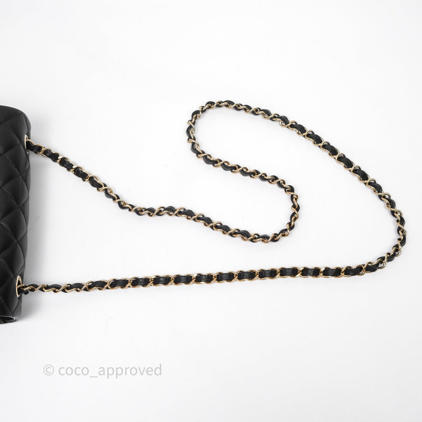 Chanel Quilted Mini Rectangular Black Lambskin Gold Hardware