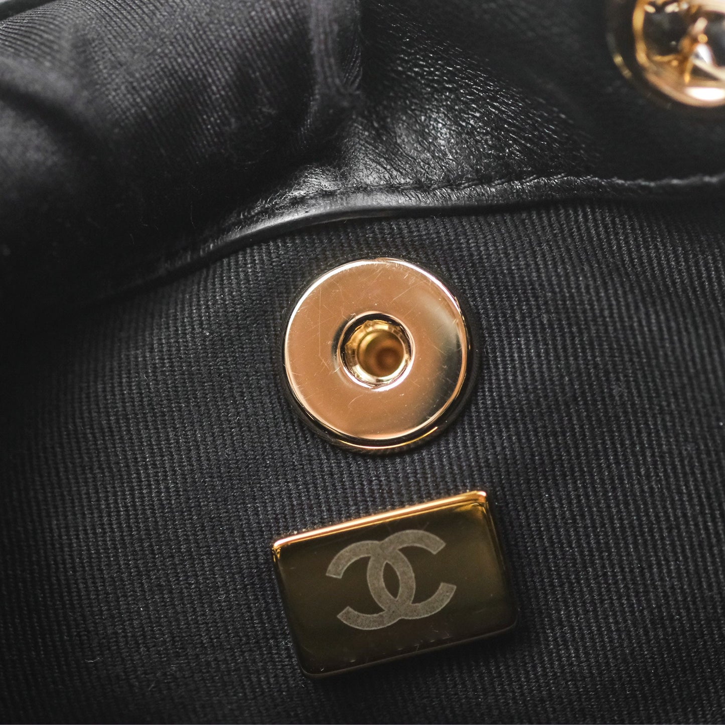 Chanel Quilted Small Duma Drawstring Backpack Black Lambskin